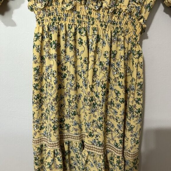 Max Studio Tiered Maxi Ruffle Dress sz xs Floral Smocked Soft Feminine Country - Picture 4 of 9